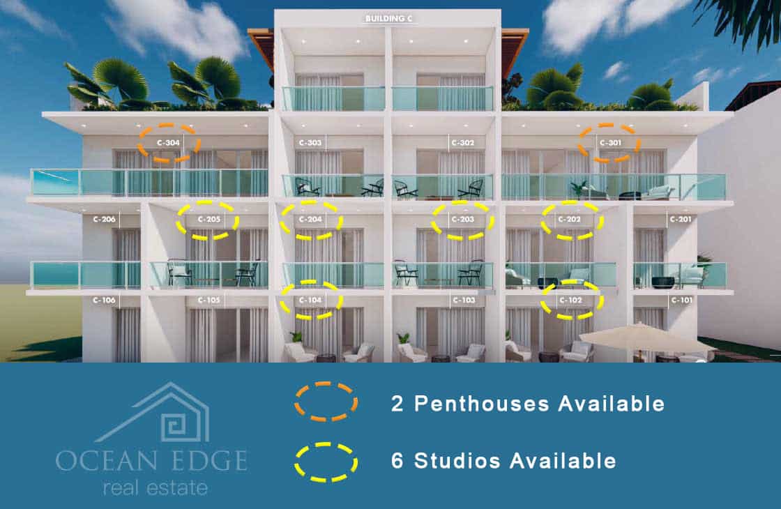 High end condos on presale in beachfront residential - real estate - las terrenas studio + penthouse