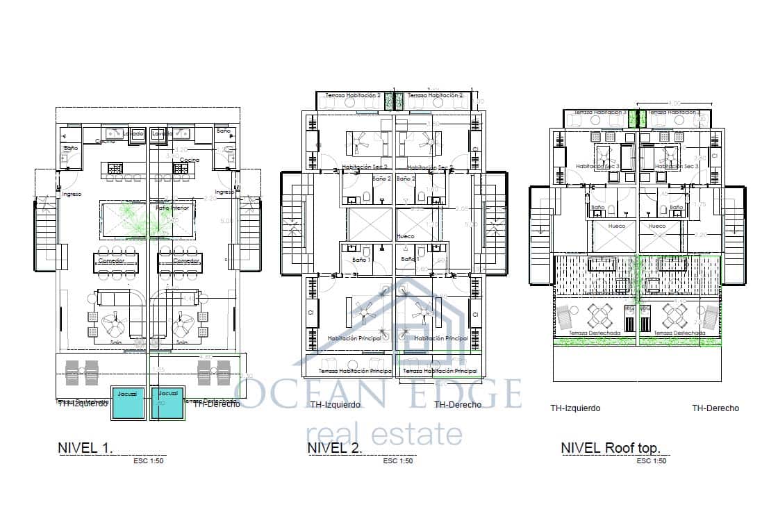 Beachfront Condos in Promising Project Playa Portillo-las-terrenas-ocean-edge-real-estate-plan-townhouse-3level