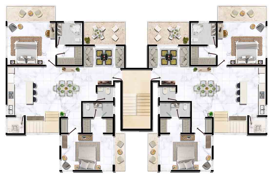 Floor Plans - Penthouse Apartments on pre sale near Bonita Beach - Las Terrenas Real Estate - Ocean Edge Dominican Republic (5)