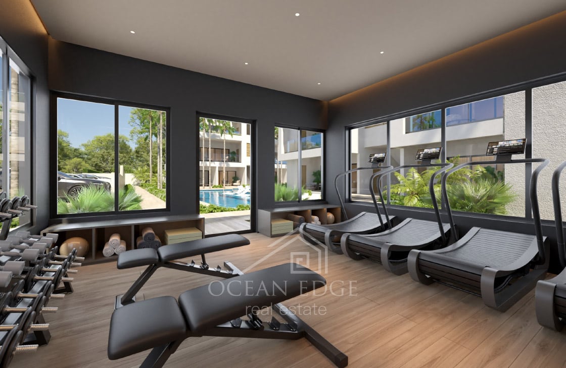 Contemporary 1-br condos on presale near the beach-las-terrenas-ocean-edge-real-estate-gym