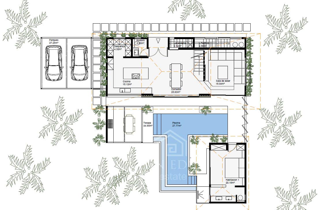 Luxury villa project near coson bay beach-las-terrenas-ocean-edge-real-estate-Plan1