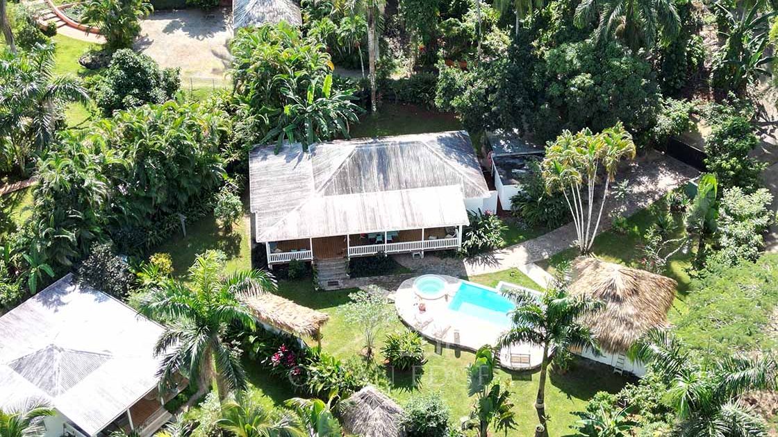 3-Bedrooms-Tropical-villa-with-independant-studio-and-large-garden-las-terrenas-ocean-edge-drone
