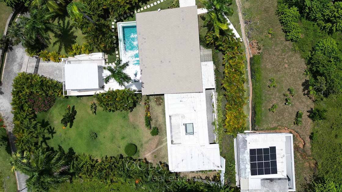 Architect-villa-in-beachfront-community-Esperanza-las-terrenas-ocean-edge-real-estate-drone