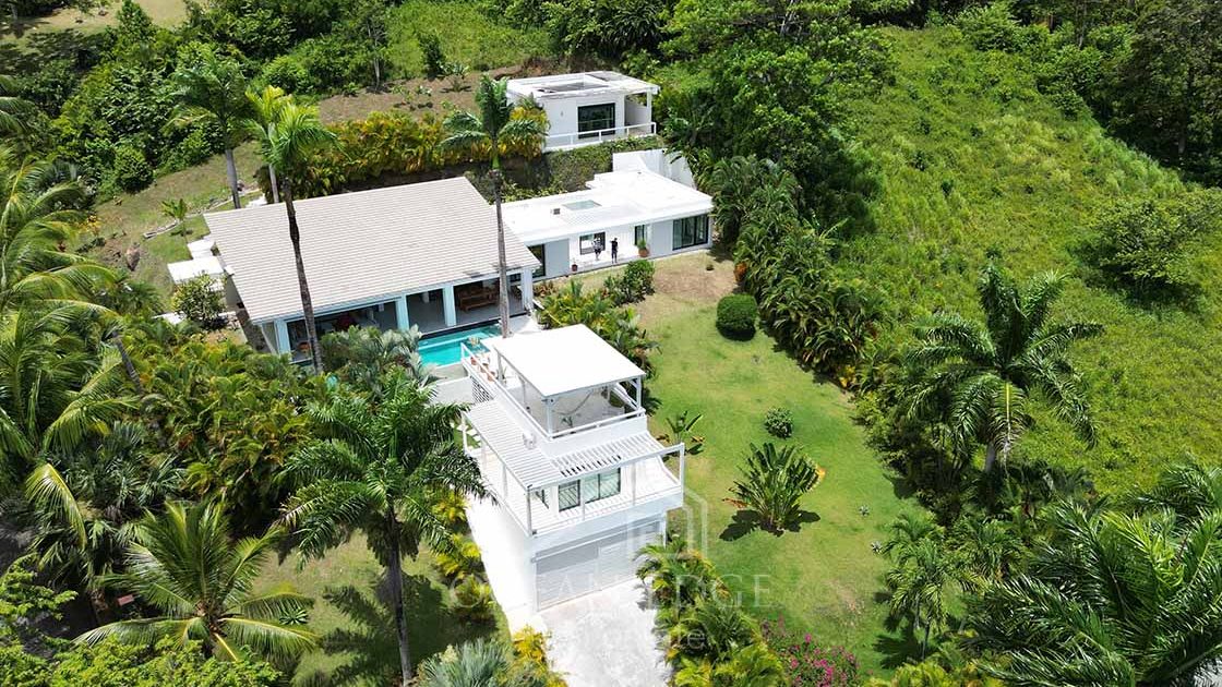Architect-villa-in-beachfront-community-Esperanza-las-terrenas-ocean-edge-real-estate-drone