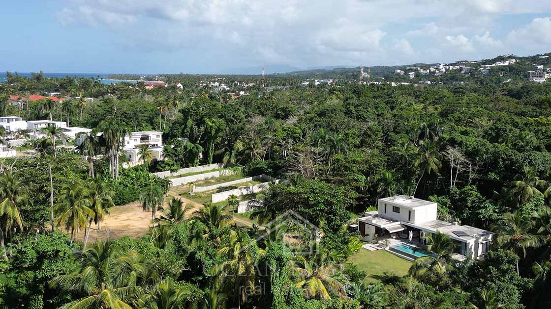 Architect villa & tropical garden near the beach-las-terrenas-ocean-edge-real-estate drone
