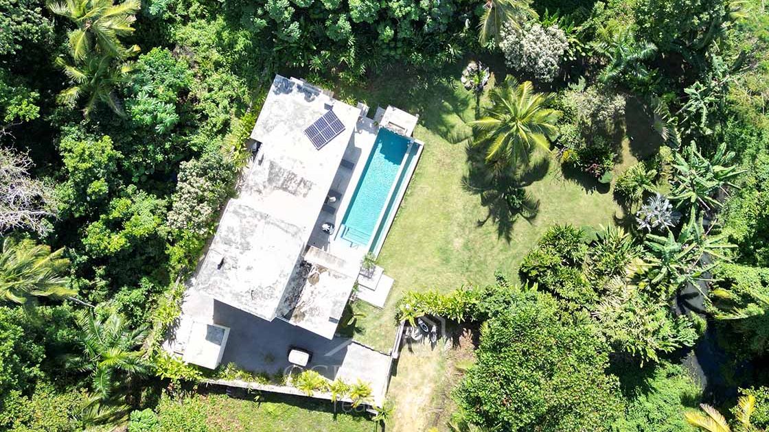 Architect villa & tropical garden near the beach-las-terrenas-ocean-edge-real-estate drone