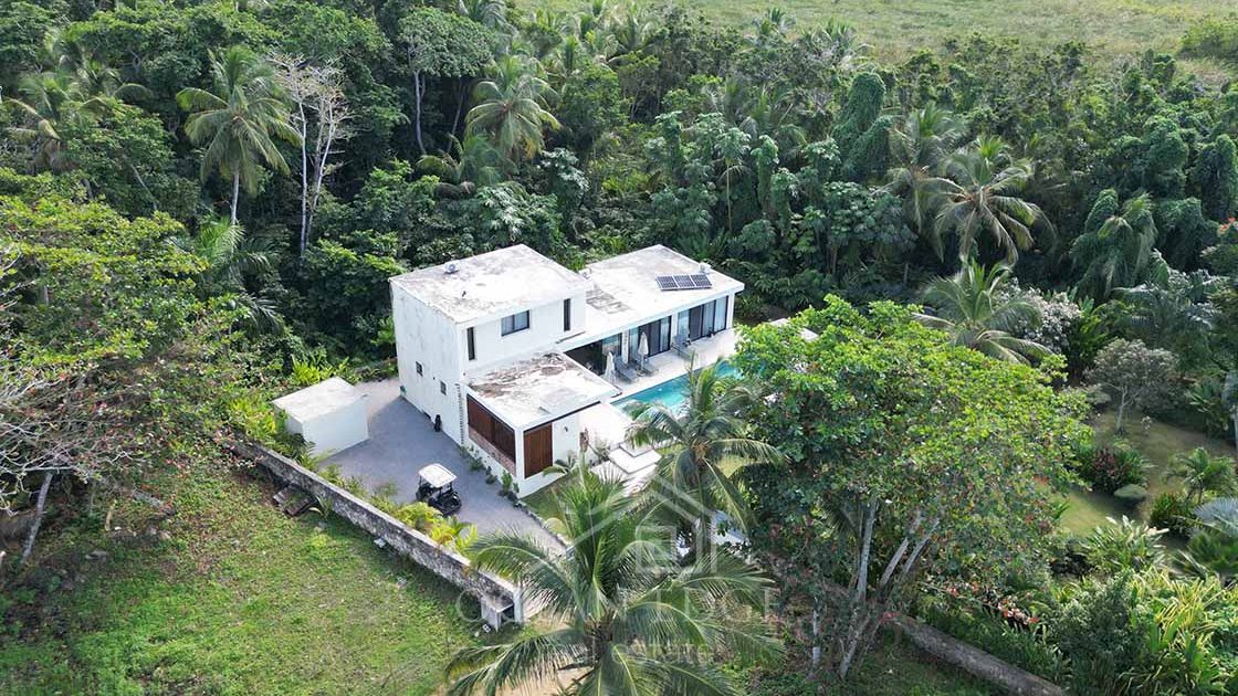 Architect villa & tropical garden near the beach-las-terrenas-ocean-edge-real-estate drone