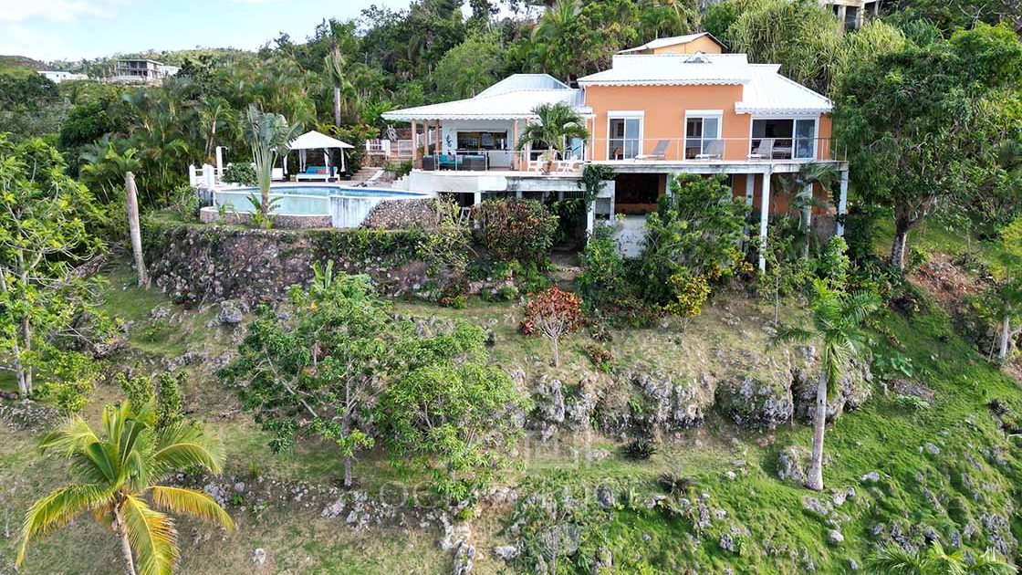 Mountain-nest-villa-with-Ocean-view-Tropical-garden-las-terrenas-ocean-edge-real-estate-drone-