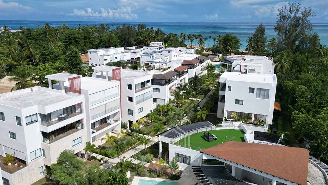 Spacious & well furnished 2-br condo on Portillo beach-las-terrenas-ocean-edge-real-estate drone