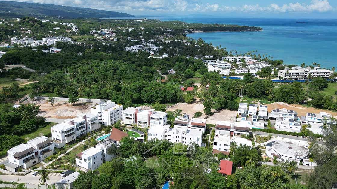 Spacious & well furnished 2-br condo on Portillo beach-las-terrenas-ocean-edge-real-estate drone