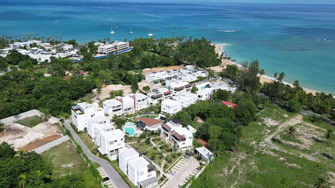 Spacious & well furnished 2-br condo on Portillo beach-las-terrenas-ocean-edge-real-estate drone