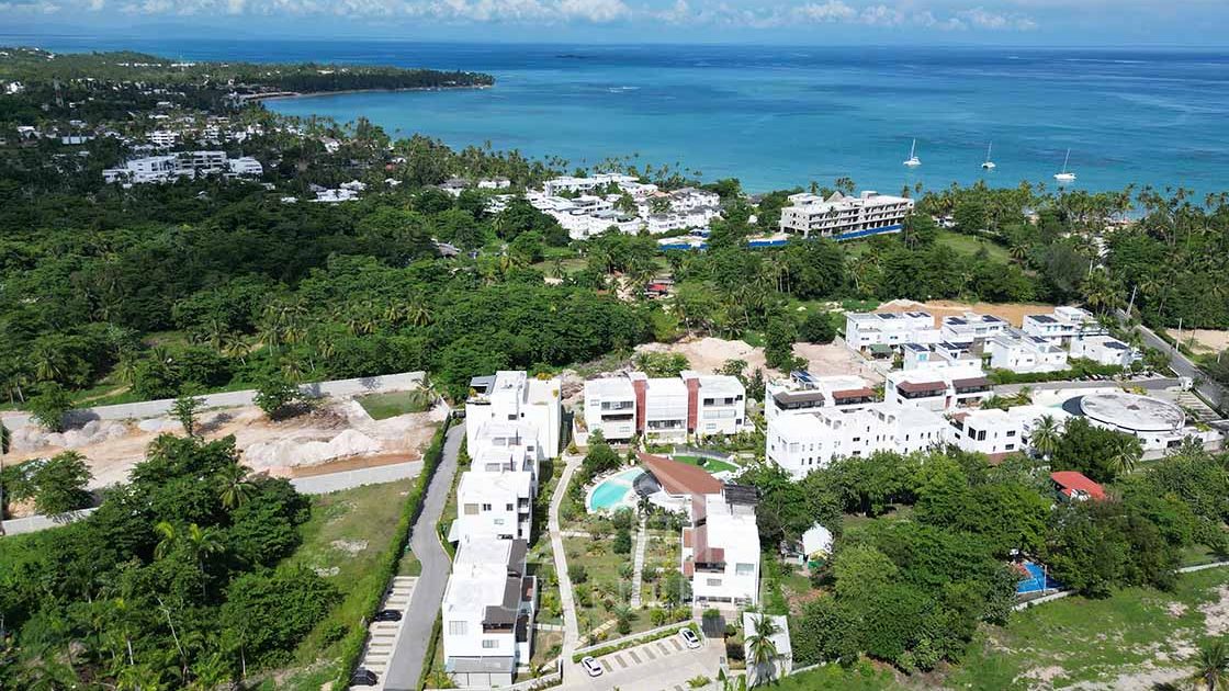 Spacious & well furnished 2-br condo on Portillo beach-las-terrenas-ocean-edge-real-estate drone