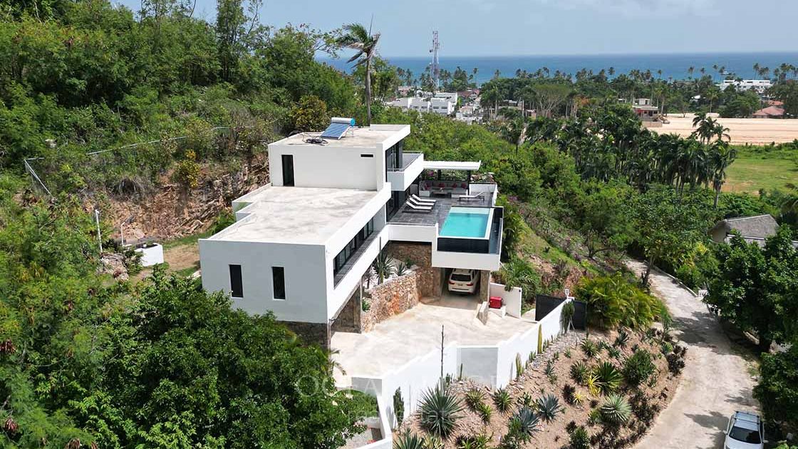 Ultra modern 4-Br house overlooking Popy beach-las-terrenas-ocean-edge-real-estate-drone