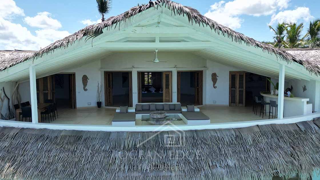 Villa-del-mar-the-authentic-beachfront-immersion-at-Playa-Coson-las-terrenas-ocean-edge-real-estate-drone