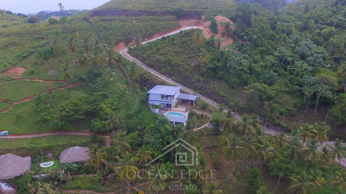 Villa perched on the hill with view at Cosón bay waters - las terrenas - real estate - drone (2)