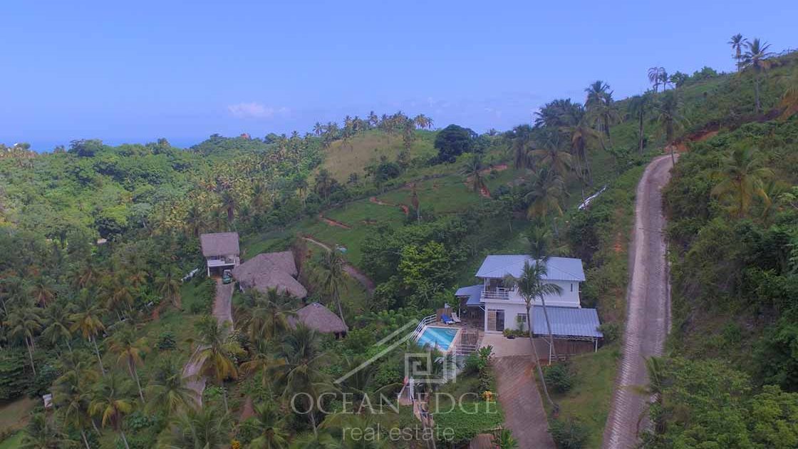 Villa perched on the hill with view at Cosón bay waters - las terrenas - real estate - drone (3)