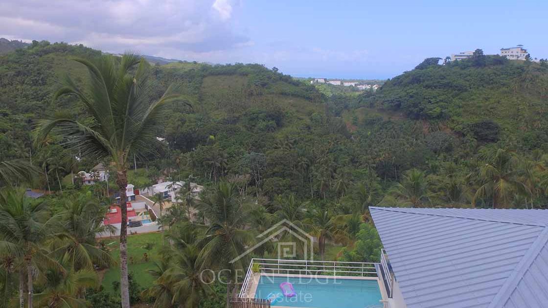 Villa perched on the hill with view at Cosón bay waters - las terrenas - real estate - drone (4)