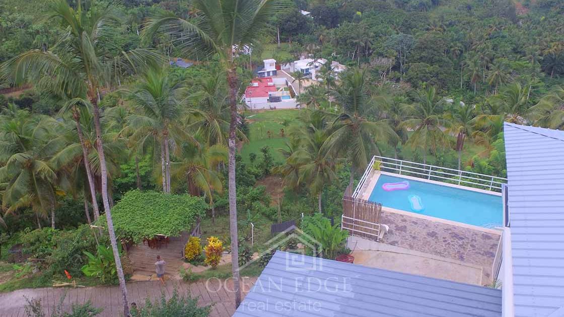 Villa perched on the hill with view at Cosón bay waters - las terrenas - real estate - drone (5)