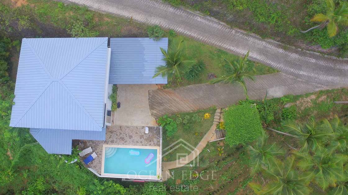 Villa perched on the hill with view at Cosón bay waters - las terrenas - real estate - drone (6)