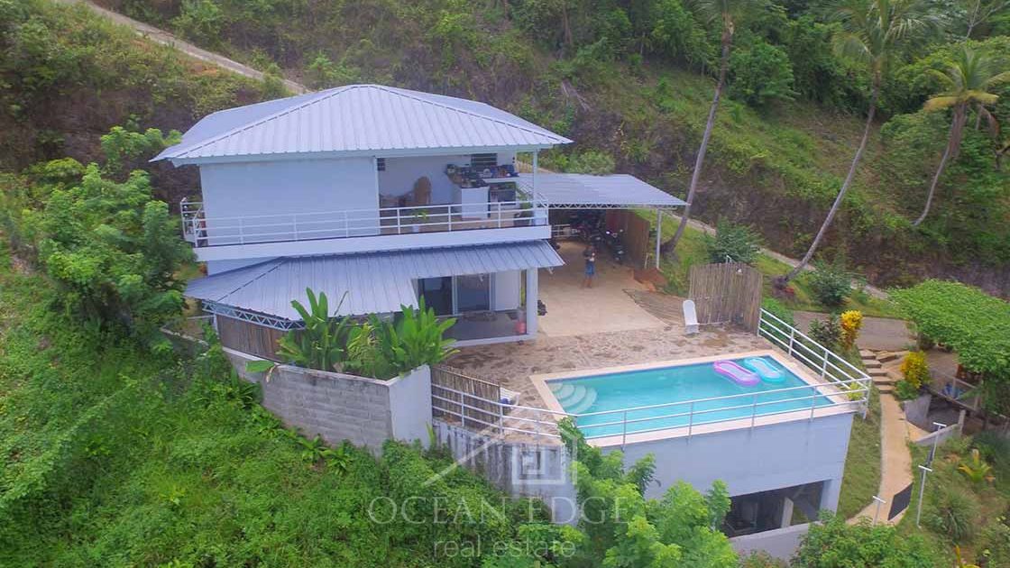 Villa perched on the hill with view at Cosón bay waters - las terrenas - real estate - drone (8)
