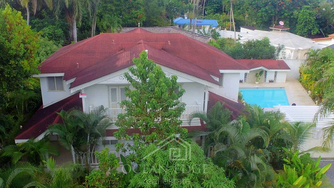 Well Furnished Duplex in private residential with pool-las-terrenas-real-estate-drone (2)